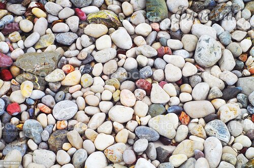Background made of colorful sea stones